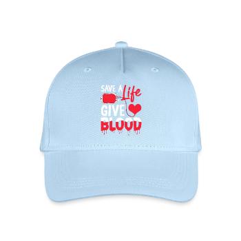 Blood donation saves lives - Organic Kids’ Baseball Cap - light blue - Front