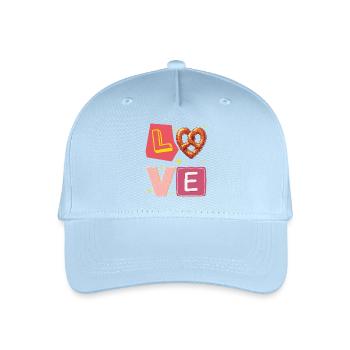 Pretzel Love – Liebe süße und Gourmet Version - Kinder Bio Basecap - Hellblau - Vorne