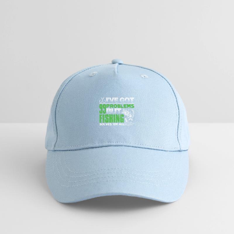 Fishing Solves All Problems Organic Kids’ Baseball Cap