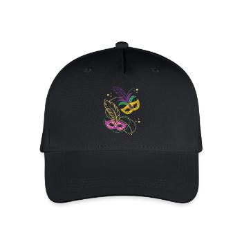 Mardi Gras - Karneval - Maske - Geschenk - Kinder Bio Basecap - Schwarz - Vorne