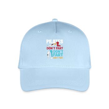 Pilates Nicht Pupsen Humorvolle Übung - Kinder Bio Basecap - Hellblau - Vorne