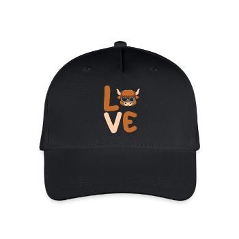 Bovins de buffle Bœufs - Casquette de baseball bio Enfant - noir - Devant