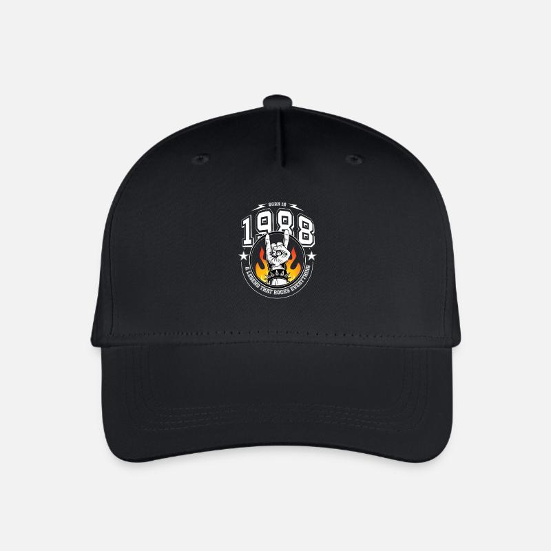 1988 Geburtstag, rockt alles - Kinder Bio Basecap - Schwarz
