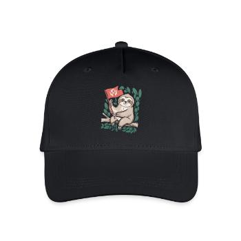Eco-friendly sloth with environmental flag - Organic Kids’ Baseball Cap - black - Front