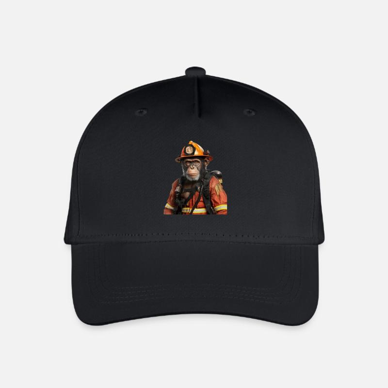 Schimpanse - Kinder Bio Basecap - Schwarz