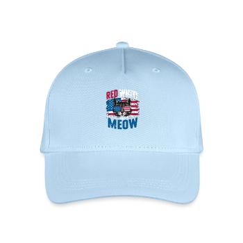 Red White And Meow: American Cat Love - Organic Kids’ Baseball Cap - light blue - Front