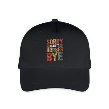 Horses Saying Equestrian Sports Funny Horse Gift - Organic Kids’ Baseball Cap - black - Front