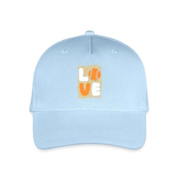 Baseball Player Baseball - Organic Kids’ Baseball Cap - light blue - Front