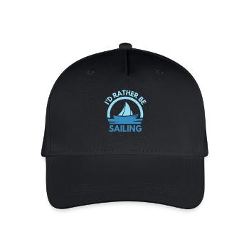 Lustiger Segel Spruch Segeldesign - Kinder Bio Basecap - Schwarz - Vorne