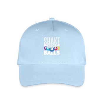 Bingo Spieler Shake Those Balls - Kinder Bio Basecap - Hellblau - Vorne