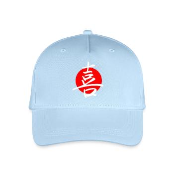 Joy (dark) - Organic Kids’ Baseball Cap - light blue - Front