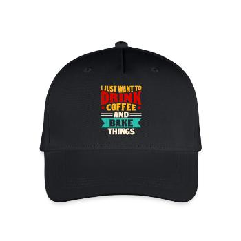 Bake - Organic Kids’ Baseball Cap - black - Front