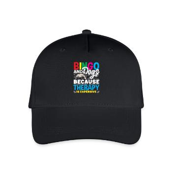 Le bingo et les chiens parce que la thérapie coûte cher - Casquette de baseball bio Enfant - noir - Devant