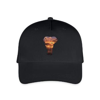 Coucher de soleil majestueux dans la savane avec - Casquette de baseball bio Enfant - noir - Devant