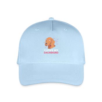 Teckel à poil dur - Casquette de baseball bio Enfant - bleu clair - Devant