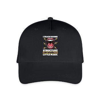 Orthophonie J’enseigne Pathologiste de la structure sonore - Casquette de baseball bio Enfant - noir - Devant