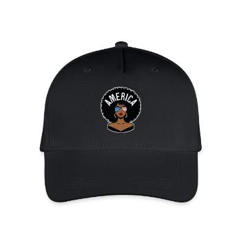Amerika Afro - Kinder Bio Basecap - Schwarz - Vorne