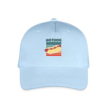 Amateur de hot-dogs design rétro - Casquette de baseball bio Enfant - bleu clair - Devant