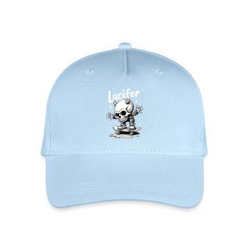 Skater Skeleton Lucifer Devilishly cool on the road - Organic Kids’ Baseball Cap - light blue - Front
