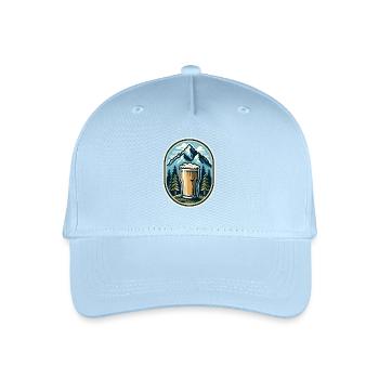 Mountain panorama with beer glass - Organic Kids’ Baseball Cap - light blue - Front