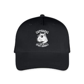 Capybara Spruch Lustiges Capybara Geschenk - Kinder Bio Basecap - Schwarz - Vorne