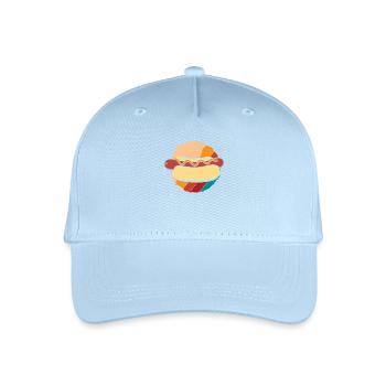 Amateur de hot-dogs style rétro - Casquette de baseball bio Enfant - bleu clair - Devant