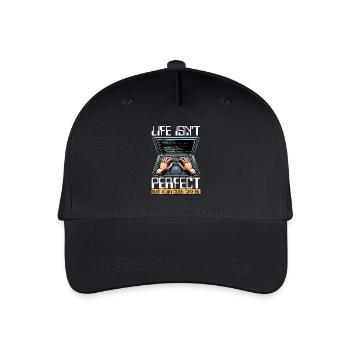 Coder Life Isn't Perfect But Your Code Developer - Kinder Bio Basecap - Schwarz - Vorne