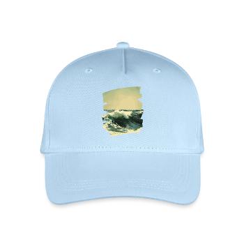 Waves and sea - Organic Kids’ Baseball Cap - light blue - Front