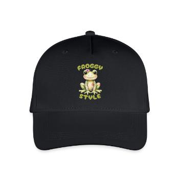 Froggy Style - Cute Frog - Organic Kids’ Baseball Cap - black - Front