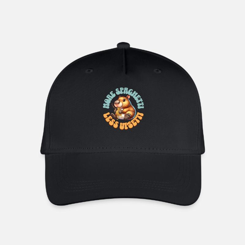 More Spaghetti Less Upsetti - Kinder Bio Basecap - Schwarz