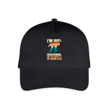 Mathematician I'm 100% Rational Unless Geometry - Organic Kids’ Baseball Cap - black - Front
