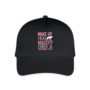 Wake Up Hug Mastiff Have A Good Day - Organic Kids’ Baseball Cap - black - Front