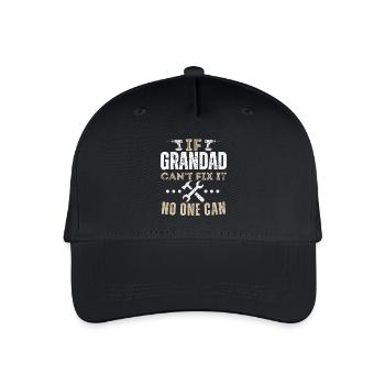 If Grandad Can't Fix It No One Can - Organic Kids’ Baseball Cap - black - Front