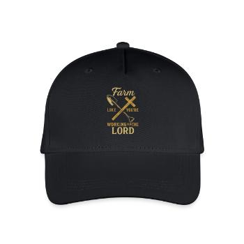 Chrétien Homesteader Foi Agriculture Vie lugubre - Casquette de baseball bio Enfant - noir - Devant