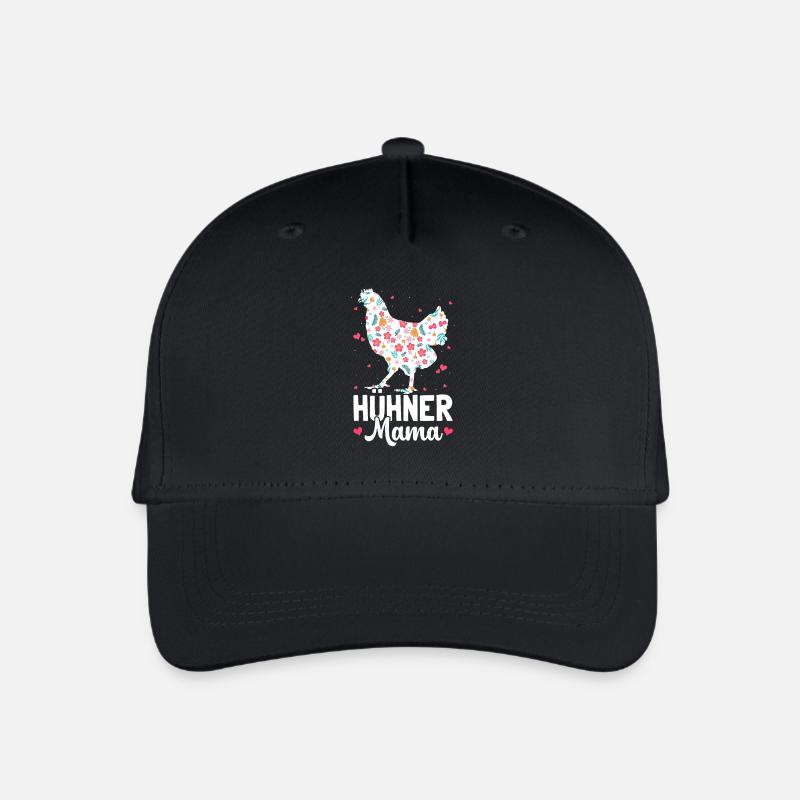 Hühner Mama Leben Auf Dem Bauernhof - Kinder Bio Basecap - Schwarz