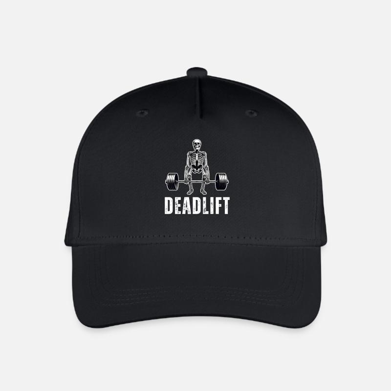 Deadlift Skeleton Gym Workout - Organic Kids’ Baseball Cap - black