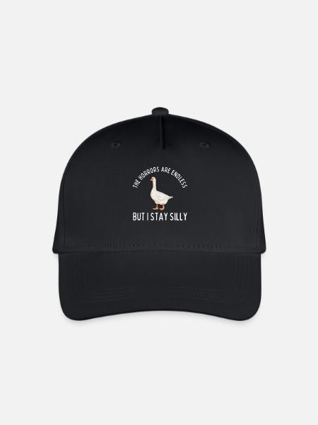 Die Schrecken sind endlos, aber ich bleibe albern - Kinder Bio Basecap - Schwarz
