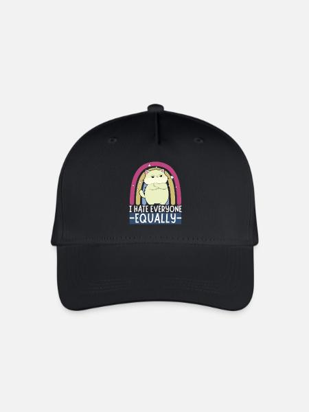 Ich hasse alle gleich - Kinder Bio Basecap - Schwarz