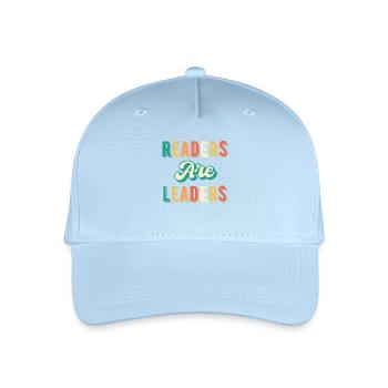 Readers Are Leaders - Organic Kids’ Baseball Cap - light blue - Front