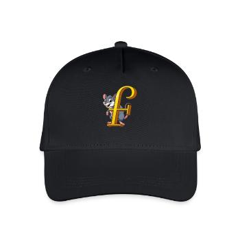 BUCHSTABE F - Kinder Bio Basecap - Schwarz - Vorne