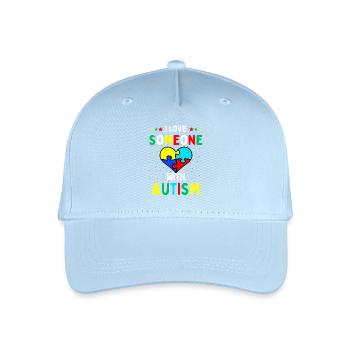 I Love Someone with Autism - Organic Kids’ Baseball Cap - light blue - Front