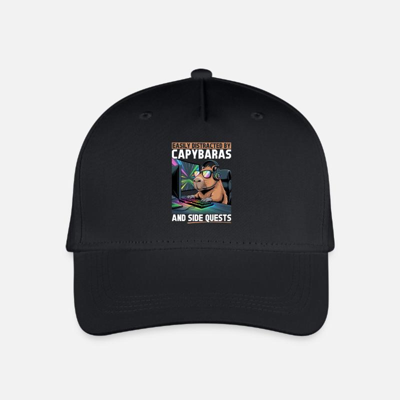 Capybara PC Gamer Gaming - Kinder Bio Basecap - Schwarz