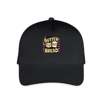 Butter and Bread Love - Organic Kids’ Baseball Cap - black - Front