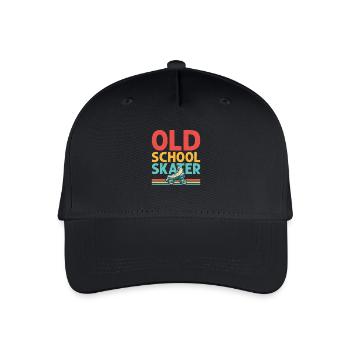 Oldschool Skater Skating Roller Derby - Kinder Bio Basecap - Schwarz - Vorne