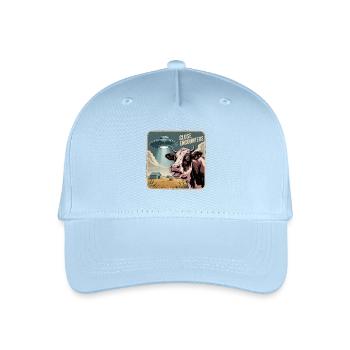 Rencontre extraterrestre avec une vache et un OVNI - Casquette de baseball bio Enfant - bleu clair - Devant