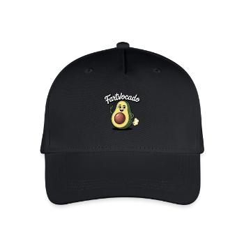Lustige Avocado Furzen Pupsen Fartvocado - Kinder Bio Basecap - Schwarz - Vorne