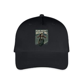 Fear Doesn't Brake Me Motorcyclist - Organic Kids’ Baseball Cap - black - Front