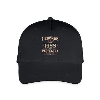 70th Birthday Original June 1955 - Organic Kids’ Baseball Cap - black - Front