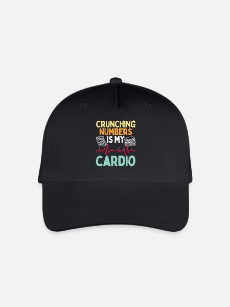 Das Knacken von Zahlen ist mein Cardio - Kinder Bio Basecap - Schwarz