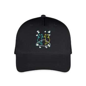 Rétro Chats Chat Enfants Filles Garçons Ados - Casquette de baseball bio Enfant - noir - Devant
